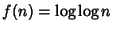 $f(n)=\log \log n$