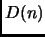 $\displaystyle D(n)$