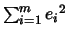 $\sum_{i=1}^m {e_i}^2$