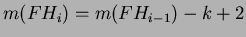$\Phi(FH_i) = t(FH_{i-1})+k + 2m(FH_{i-1})-k+2$
