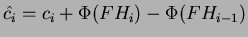 $\hat{c_i} = O(D(n)+t(FH_{i-1})) + D(n)+2m(FH_{i-1}) - t(FH_{i-1})-2m(FH_{i-1})$